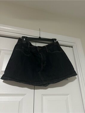 wild fable Black Denim Mini Skirt